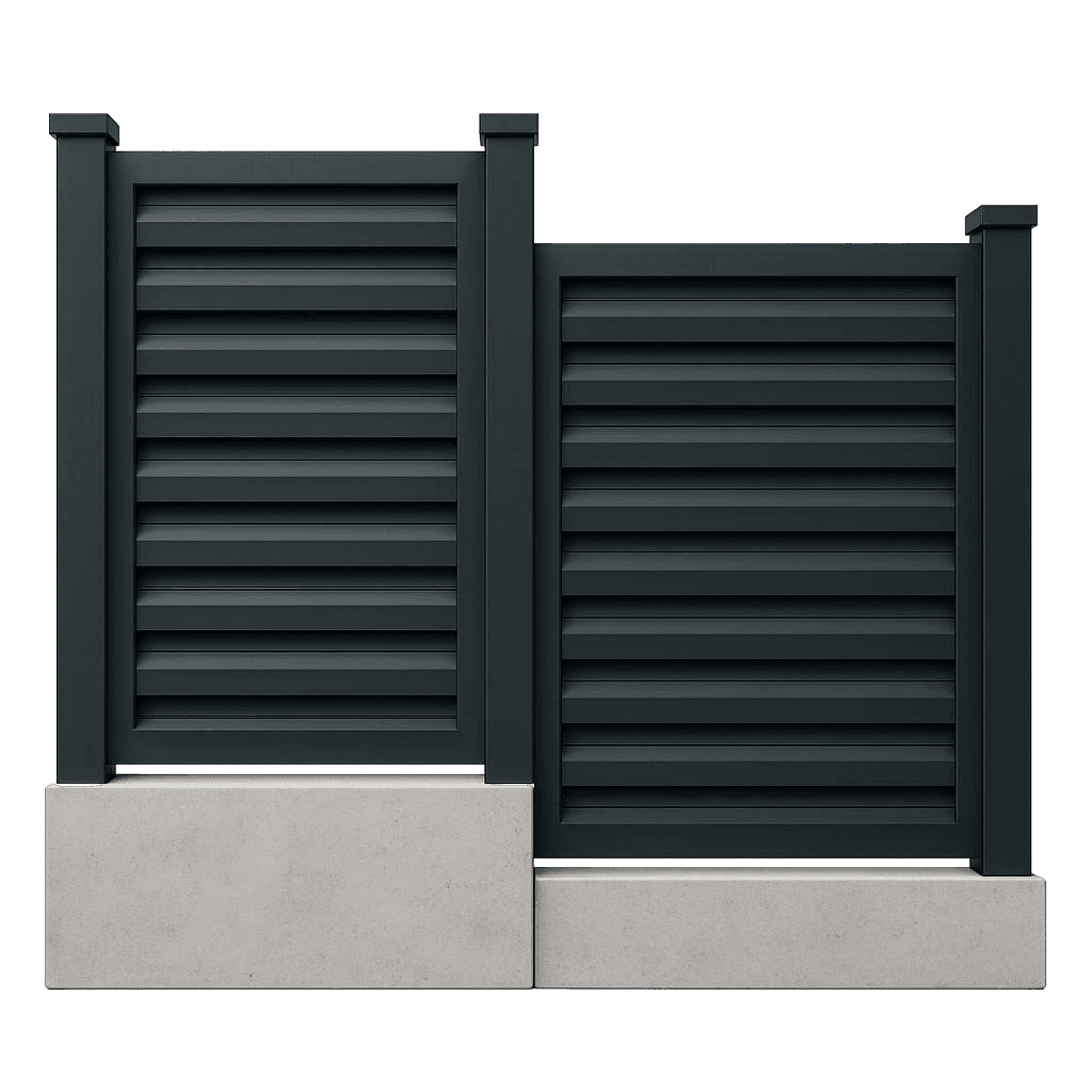 Kaskadna aluminijska ograda za teren s nagibom