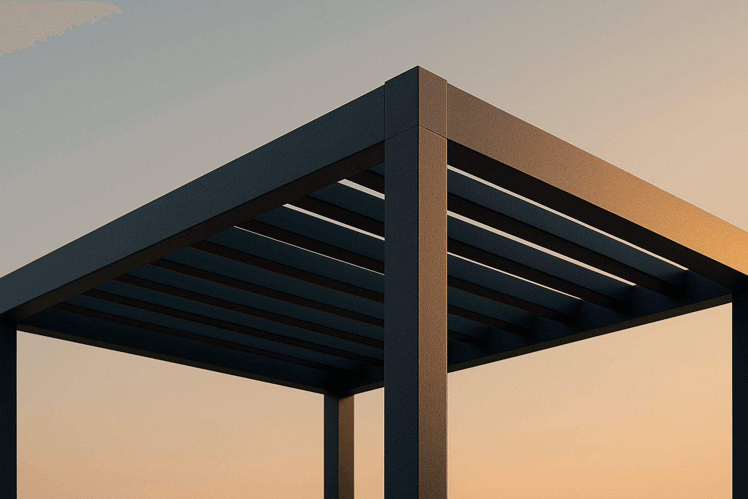 Čelična pergola Alumac - moderna instalacija